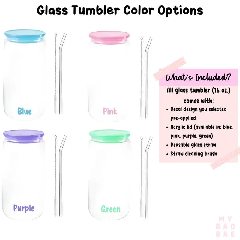 Flowers and Hearts Bunnies Glass Tumbler